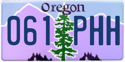 OR license plate 061PHH