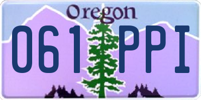OR license plate 061PPI