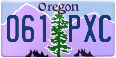 OR license plate 061PXC