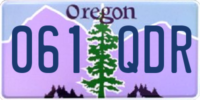 OR license plate 061QDR