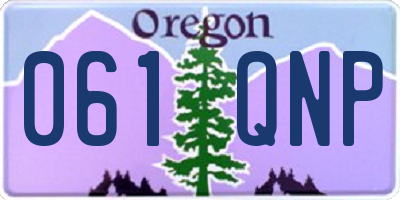 OR license plate 061QNP