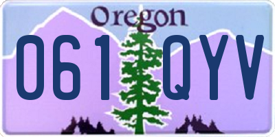 OR license plate 061QYV