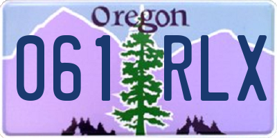 OR license plate 061RLX