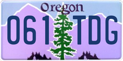 OR license plate 061TDG