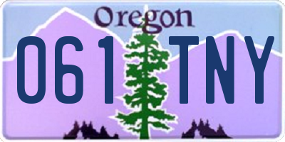 OR license plate 061TNY