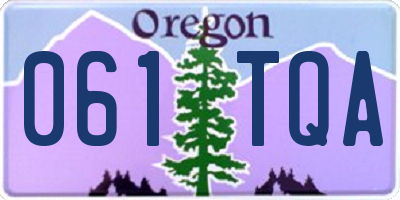 OR license plate 061TQA