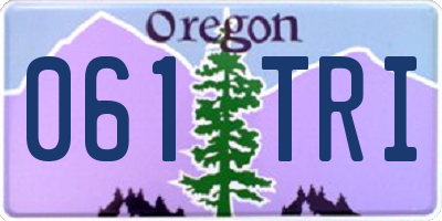 OR license plate 061TRI