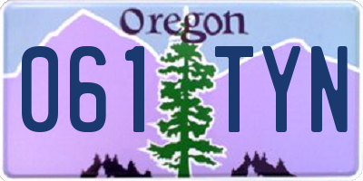 OR license plate 061TYN