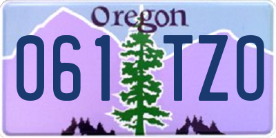 OR license plate 061TZO