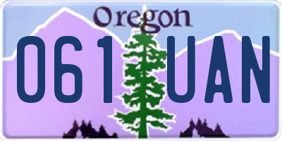 OR license plate 061UAN