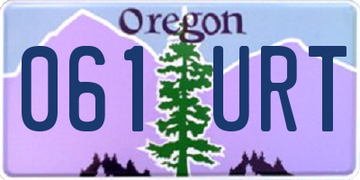OR license plate 061URT