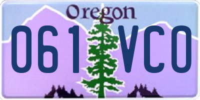 OR license plate 061VCO