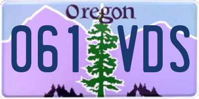 OR license plate 061VDS
