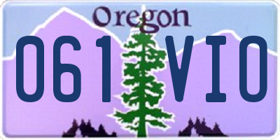 OR license plate 061VIO