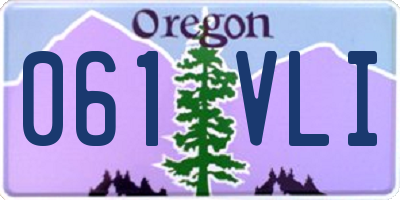 OR license plate 061VLI