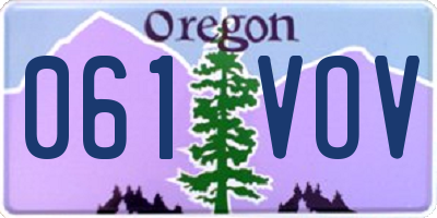 OR license plate 061VOV