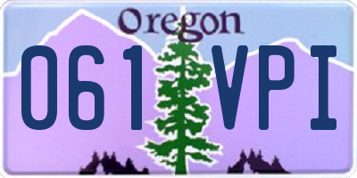 OR license plate 061VPI