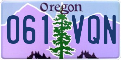 OR license plate 061VQN