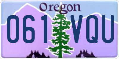 OR license plate 061VQU