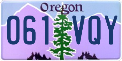 OR license plate 061VQY
