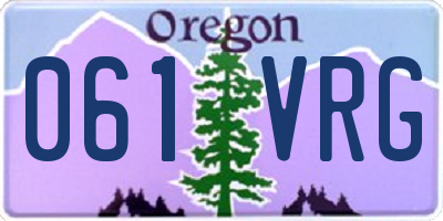 OR license plate 061VRG