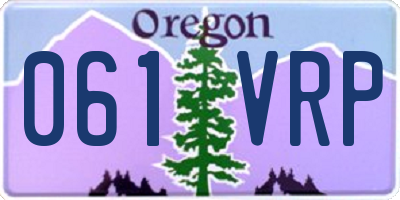 OR license plate 061VRP