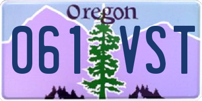 OR license plate 061VST