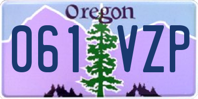 OR license plate 061VZP