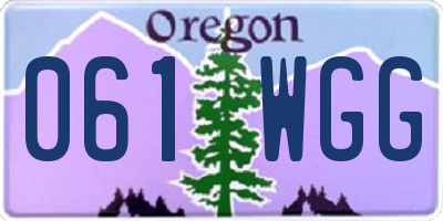 OR license plate 061WGG