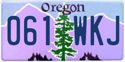 OR license plate 061WKJ