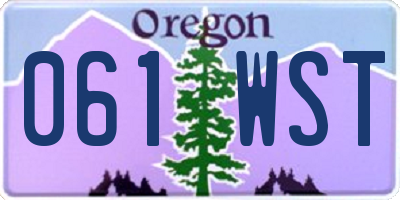 OR license plate 061WST