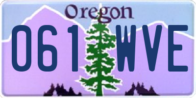 OR license plate 061WVE