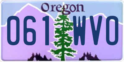 OR license plate 061WVO