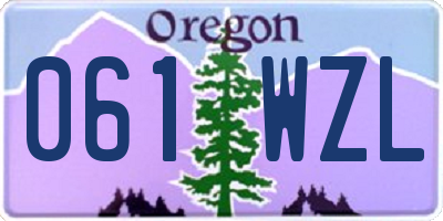 OR license plate 061WZL