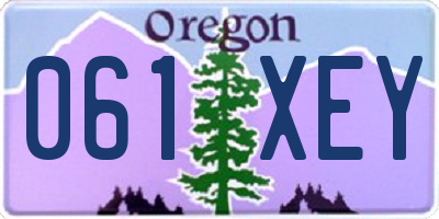 OR license plate 061XEY
