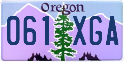 OR license plate 061XGA