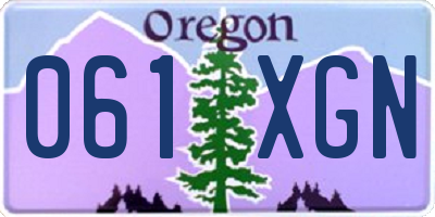 OR license plate 061XGN