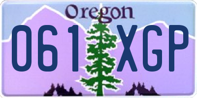 OR license plate 061XGP