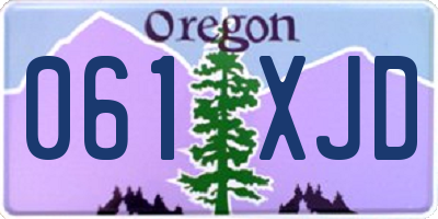 OR license plate 061XJD