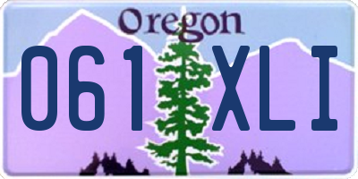 OR license plate 061XLI