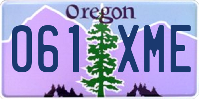 OR license plate 061XME