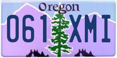 OR license plate 061XMI