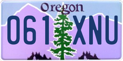 OR license plate 061XNU