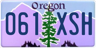 OR license plate 061XSH