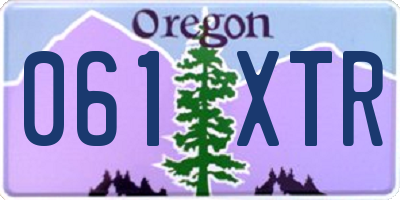 OR license plate 061XTR