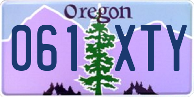 OR license plate 061XTY