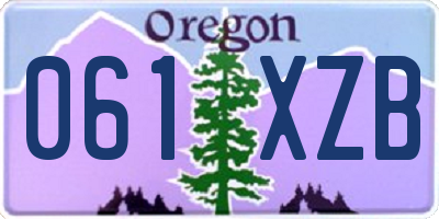 OR license plate 061XZB