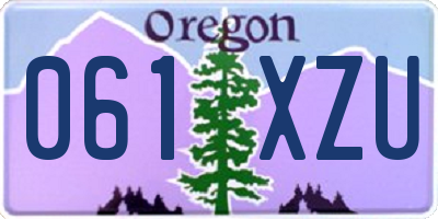 OR license plate 061XZU