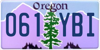 OR license plate 061YBI