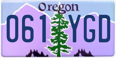 OR license plate 061YGD